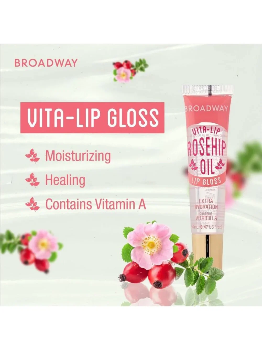 Ultra-Hydrating Lip Gloss Set - 48 Pack, Soothing Rosehip Oil, High-Shine Finish